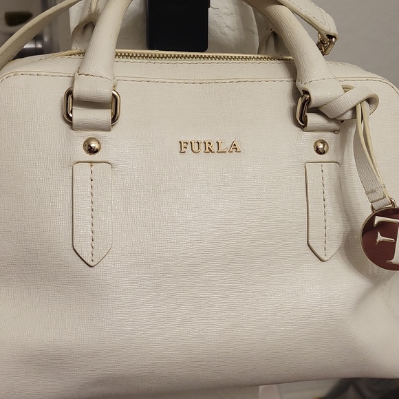 Furla Handbags - Furla Creme Crossbody Bag